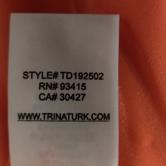Trina Turk Orange Delight Scallop Dress SIZE 6 NEW WITH TAGS - Picture 8 of 9